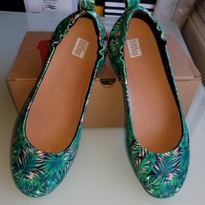 Fit Flop Leather Allegro Jungle Print Ballerina Flats Size 7